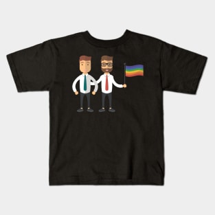 LGBT Couples Design - LGBT Flag Kids T-Shirt